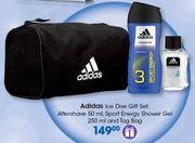 Adidas Ice Dive Gift Set Includes Aftershave 50ml, Sport Energy Shower Gel 250ml And Tog Bag