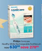 Philips Sonicare Healthy White Rechargeable Toothbrush