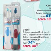 Clicks Battery Operated Toothbrush-Each