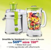 Smartlife By Kambrook 2 In 1 Juicer & Blender