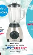 Kambrook 500 Watt Glass Jug Blender
