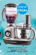 Kambrook 400 Watt 2 In 1 Silver Food Processor & Blender