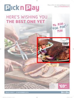 Pick n Pay Eastern Cape : Here's Wishing You The Best One Yet (07 Nov - 20 Nov 2016), page 1