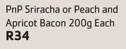 PnP Sriracha Or Peach And Apricot Bacon-200g