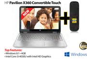 HP Pavilion X360 Convertible Touch+ MTN Fastlink E3531-On My MTNChoice 1GB