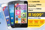 Nokia Lumia 630/Samsung Galaxy Grand Neo Or Galaxy Core 2-On MTN Sky