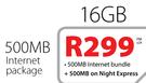 iPad Mini With Retina, Wi-Fi And 3G 16GB-On 500MB Internet Bundle
