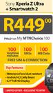 Sony Xperia Z Ultra+ Smartwatch 2-On My MTN Choice 100