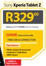 Sony Xperia Tablet Z-On MTN 500MB Internet Package