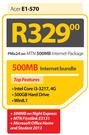 Acer E1-570+MTN Fastlink E3131-On MTN 500MB Internet Package