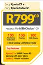 Sony Xperia Z1+Xperia Tablet Z-On My MTN Choice 100