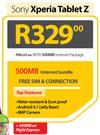 Sony Xperia Tablet Z-On MTN 500MB Internet Package