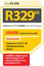 Acer E1-570-On MTN 500MB Internet Package