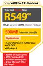 Sony Vaio Pro 13 Ultrabook-On MTN 500MB Internet Package