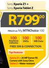 Sony Xperia Z1+Sony Xperia Tablet Z-On My MTN Choice 100