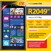 Nokia Lumia 1520-On MTN Sky