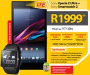 Sony Xperia Z Ultra+ Sony Smartwatch 2-On MTN Sky