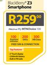 Blackberry Z3 Smartphone-On My MTN Choice 100