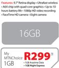Apple iPad With Retina Display 16GB+ Griffin Elan Folio-On My MTNChoice 1GB