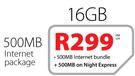 iPad Mini With Retina, Wifi And 3G 16GB-500MB Internet Package