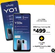 Vivo Y33s LTE/HD Voice + Vivo Y01 LTE-On MTN Mega Talk/Gigs XS + On MYMTN Mega Flex R65