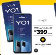 2 x Vivo Y01 LTE-On MTN Mega Talk/Gigs XS + On MY MTN Mega Flex R65