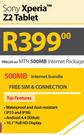 Sony Xperia Z2 Tablet-On MTN 500MB Internet Package