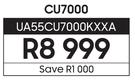 Samsung 55" Crystal UHD TV CU7000 UA55CU7000KXXA