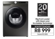 Samsung 9Kg Front Loader Washing Machine With Steam & Eco Bubble Technology WW90T554DAN