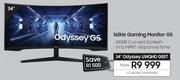 Samsung 34" Odyssey UWQHD G55T 165Hz Gaming Monitor LC34G55TWWPXEN