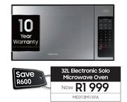 Samsung 32Ltr Electronic Solo Microwave Oven ME0113M1/XFA