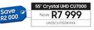 Samsung 55" Crytal UHD UA55CU7000KXXA