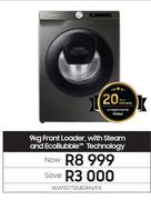 Samsung 9Kg Front Loader With Steam & Eco Bubble Technology WW90T554DAN/FA