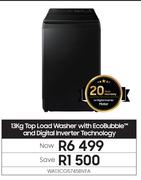 Samsung 13Kg Top Load Washer With Eco Bubble & Digital Inverter Technology WA13CG5745BVFA