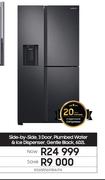Samsung 602L Side By Side 3 Door Plumbed Water & Ice Dispenser Gentle Black RS65R56691B4/FA