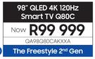 Samsung 98" QLED 4K 120Hz Smart TV Q80C QA98Q80CAKXXA