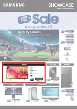 Samsung : Blue Tag Sale (19 August - 08 September 2024), page 1