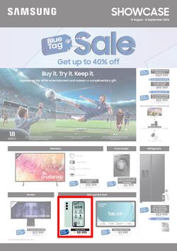 Samsung : Blue Tag Sale (19 August - 08 September 2024), page 1