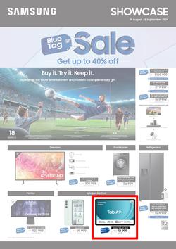 Samsung : Blue Tag Sale (19 August - 08 September 2024), page 1