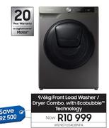 Samsung 9/6Kg Front Load Washer/Dryer Combo With Eco Bubble Technology WD90T654DBNFA
