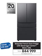 Samsung 630L Bespoke French Door Fridge With Beverage Centre Black RF29BB8600MTFA
