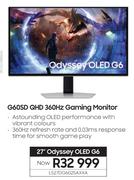Samsung 27" Odyssey OLED G6 G60SD QHD 360Hz Gaming Monitor LS27DG602SAXXA