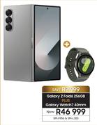 Samsung Galaxy Z Fold6 256Gb Smartphone Plus Samsung Galaxy Watch7 40mm SM-F956 & SM-L300