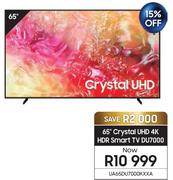 Samsung 65" Crystal UHD 4K HDR Smart TV DU7000 UA65DU7000KXXA