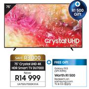 Samsung 75" Crystal UHD 4K HDR Smart TV DU7000 UA75DU7000KXXA