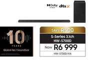 Samsung S-Series 3.1 CH Soundbar HW-S700D/XA