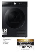 Samsung 9Kg Bespoke Al Dryer With Heat Pump DV90BB9440GBFA