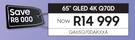 Samsung 65" QLED 4K Q70D QA65Q70DAKXXA Television