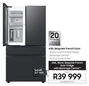 Samsung 630L Black Bespoke French Door Fridge With Beverage Centre RF29BB8600MTFA