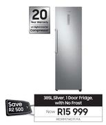 Samsung 385Ltr Silver 1 Door Fridge With No Frost RR39M71407F/FA